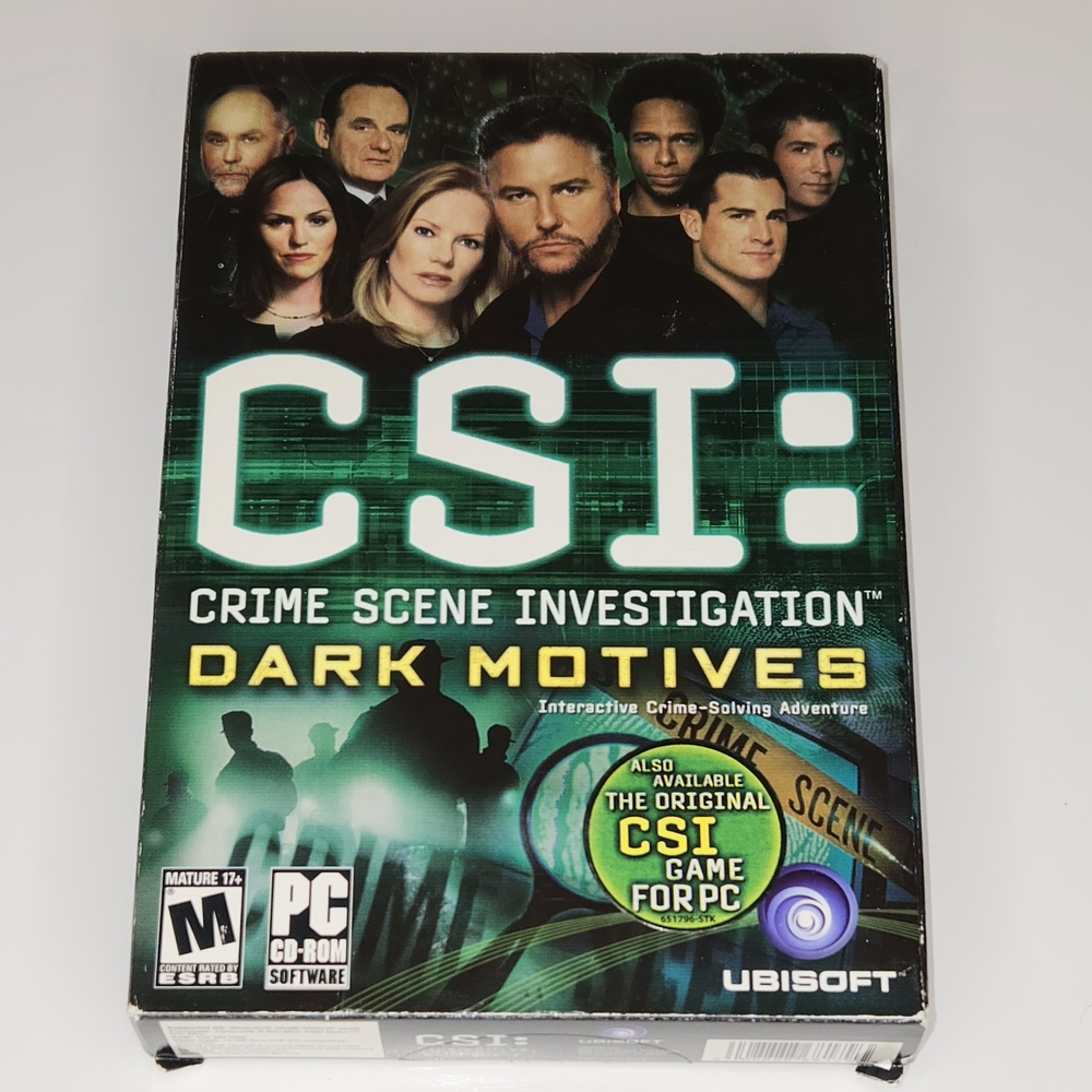 CSI Dark Motives PC Game Complete 3 Disc Set w Case Manual